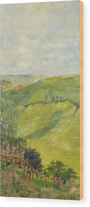 Summer Landscape Wood Print featuring the painting Summer Landscape by Max Klinger