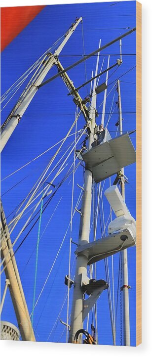 Transport Wood Print featuring the photograph The Mast P 2393 by Jerry Sodorff