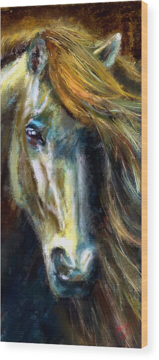 Animal Wood Print featuring the painting Horse Study #1 by James Shepherd