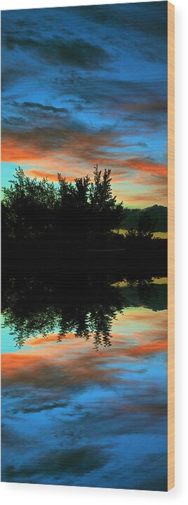 Sunset Wood Print featuring the photograph Mirror Mirror #1 by Kevin Bone