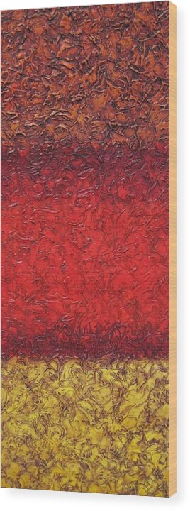 Abstract Painting Wood Print featuring the painting On Fire by Alan Casadei