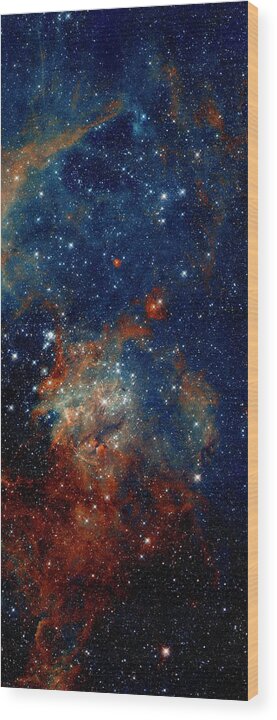 Heic1206a Wood Print featuring the photograph Tarantula Nebula Triptych 3 by Weston Westmoreland
