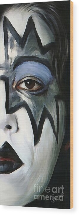 Ace Frehley Wood Print featuring the photograph Ace Face by Billy Knight