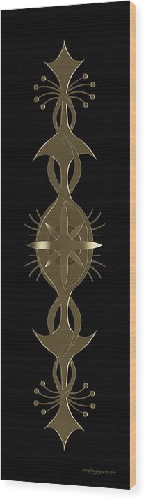 Black Wood Print featuring the digital art Metallic Balance Titanium by James Willoughby III