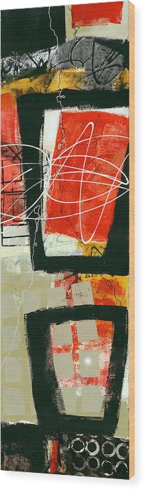Vertical Wood Print featuring the painting Vertical 1 by Jane Davies