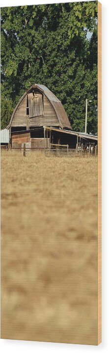 Farm Wood Print featuring the photograph Old Wooden Barn by Jerry Sodorff