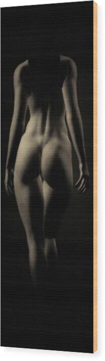 Adult Wood Print featuring the photograph Study of Erika Backside by Jan Keteleer