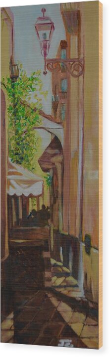 France Wood Print featuring the painting Ville Franche 11 by Julie Todd-Cundiff