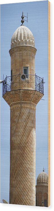 Mosque Wood Print featuring the photograph Minaret of Ulu Cami mosque #1 by Steve Estvanik