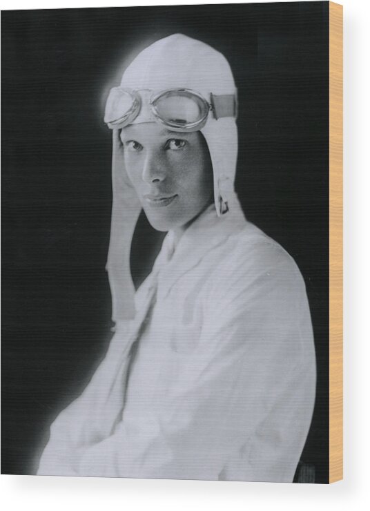 classic Wood Print featuring the photograph Amelia Earhart by Retro Images Archive