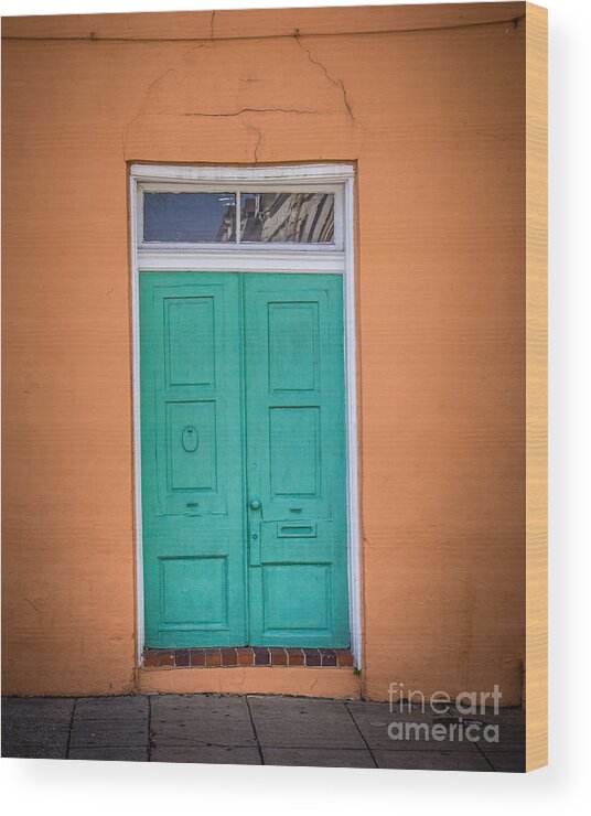 New Orleans Wood Print featuring the photograph French Quarter Doors #1 by Perry Webster