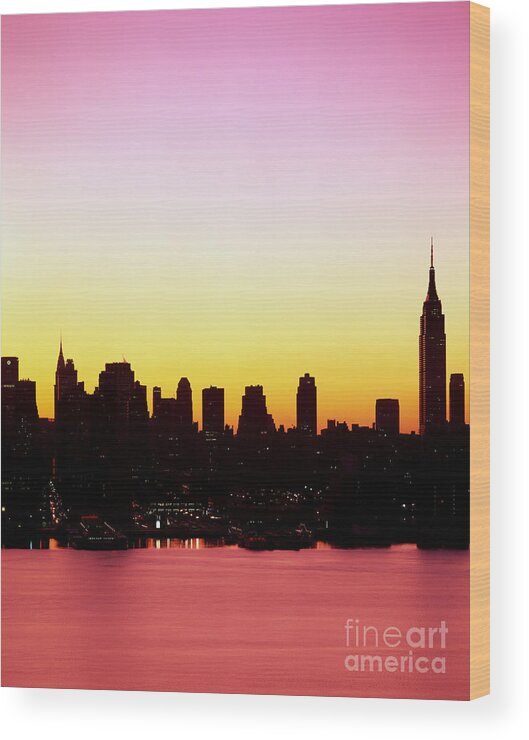 Manhattan Wood Print featuring the photograph Manhattan Skyline #1 by Rafael Macia