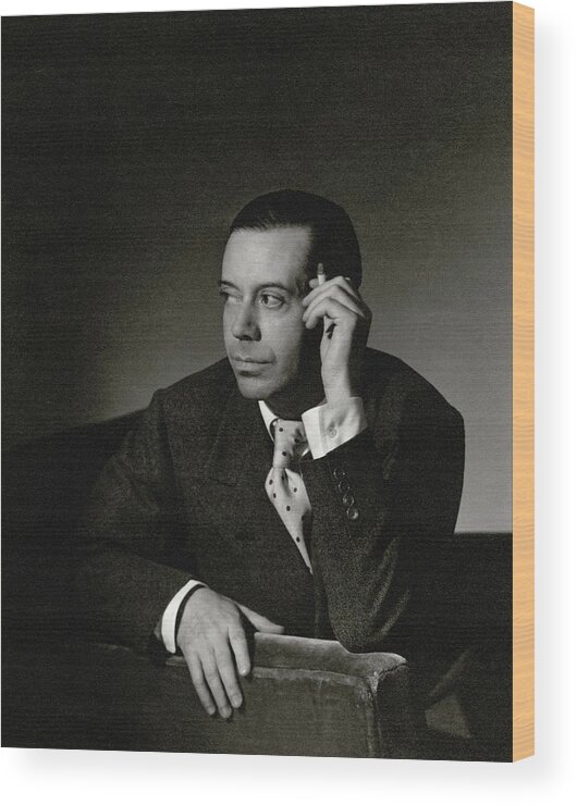 Portrait Wood Print featuring the photograph Portrait Of Cole Porter by Horst P. Horst