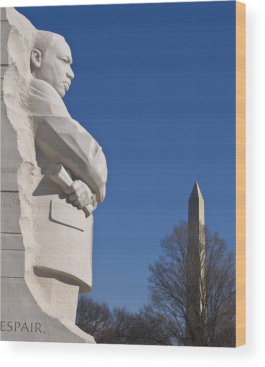 Martin Luther King Jr Wood Print featuring the photograph Martin Luther King Jr Memorial #12 by Theodore Jones
