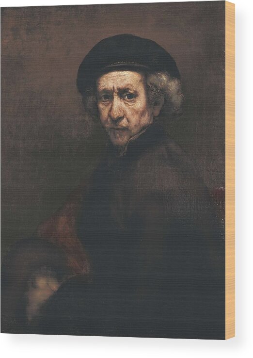 Vertical Wood Print featuring the photograph Rembrandt, Harmenszoon Van Rijn, Called #16 by Everett