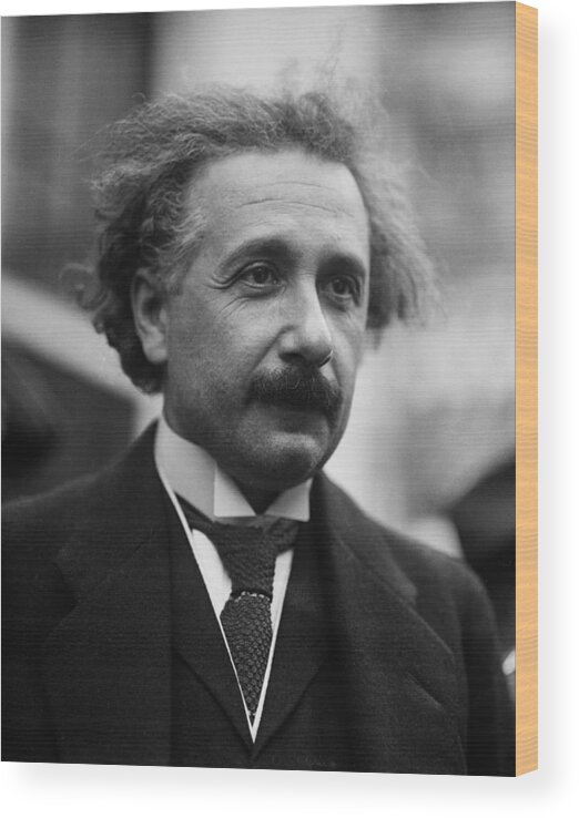 Science Wood Print featuring the photograph Albert Einstein, German-american #2 by Science Source