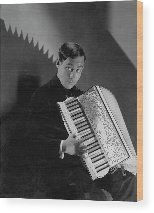 Entertainment Wood Print featuring the photograph Phil Baker With An Accordion #2 by Edward Steichen