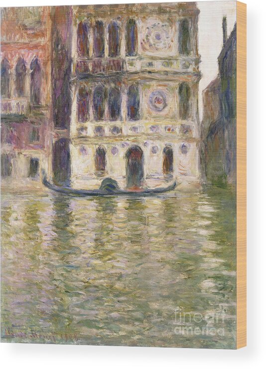 Monet Wood Print featuring the painting The Palazzo Dario, 1908 by Monet by Claude Monet