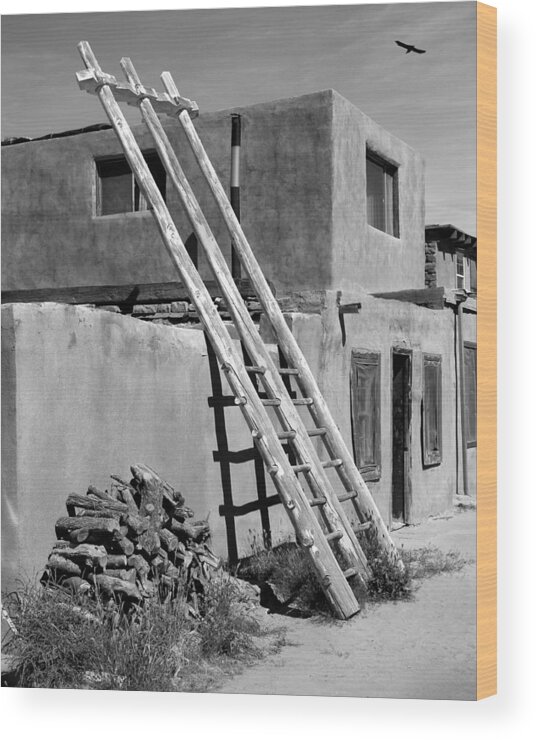 Acoma Pueblo Wood Print featuring the photograph Acoma Pueblo Adobe Homes by Mike McGlothlen
