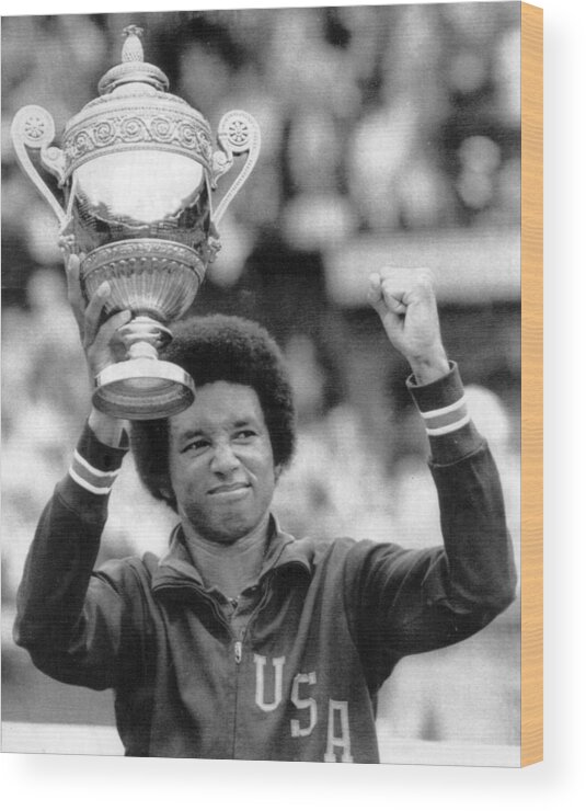 classic Wood Print featuring the photograph Arthur Ashe #3 by Retro Images Archive