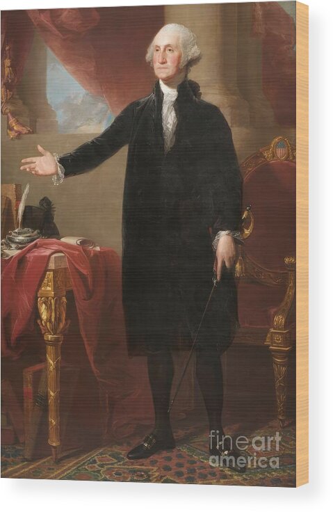 #faatoppicks Wood Print featuring the painting George Washington by Gilbert Stuart