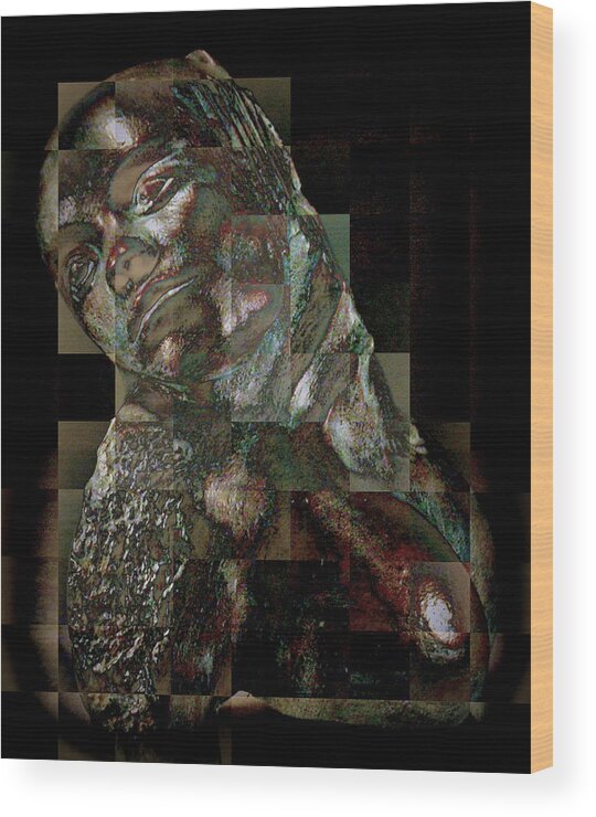 Figure Wood Print featuring the digital art New Angel #5 by James Kalteren