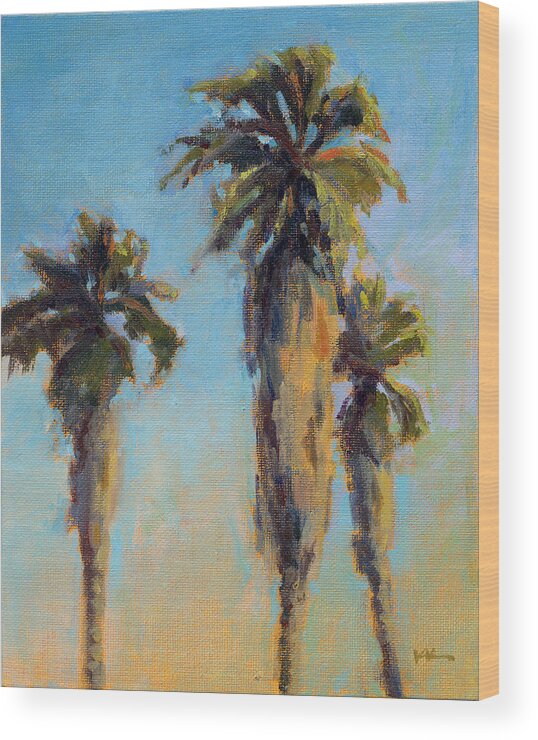 Coast Wood Print featuring the painting Pacific Breeze by Konnie Kim
