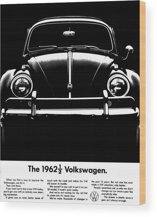 Volkswagen Wood Print featuring the photograph 62 And A Half by Benjamin Yeager