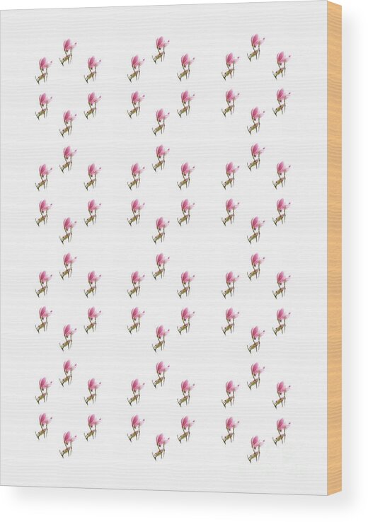 Andee Design Magnolia Wood Print featuring the photograph 72 Dancing Pink Magnolias Panel by Andee Design