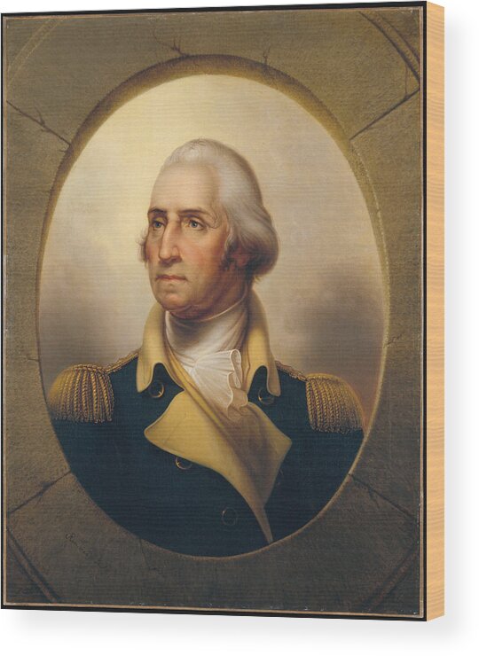 Rembrandt Peale Wood Print featuring the painting George Washington #16 by Rembrandt Peale