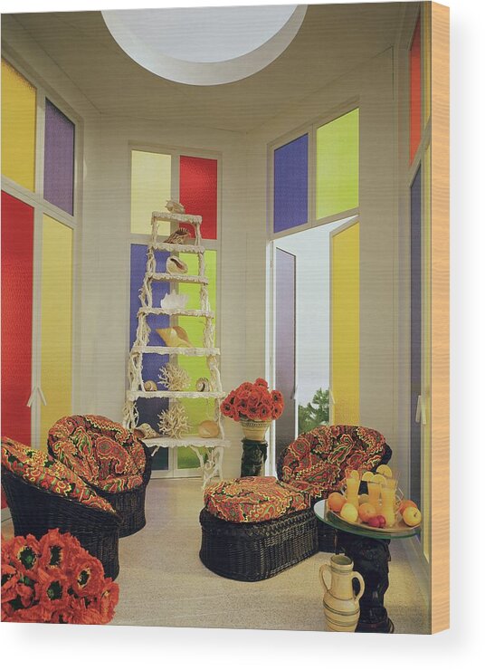 Mallory-tills Inc Wood Print featuring the photograph A Colorful Living Room by Wiliam Grigsby