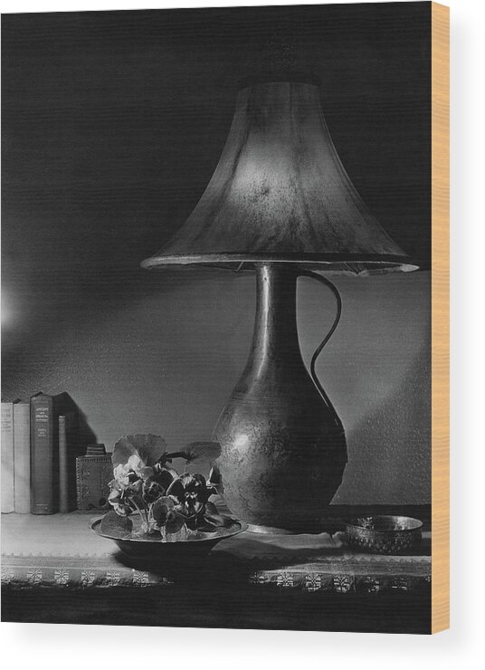 Decorative Art Wood Print featuring the photograph A Jug Lamp by Joseph B. Wurtz