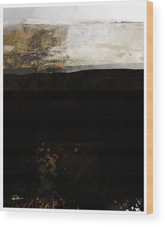Abstract Wood Print featuring the digital art A Simple Landscape by James VerDoorn