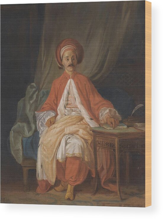Ottoman Wood Print featuring the painting A Turkish Nobleman by Celestial Images