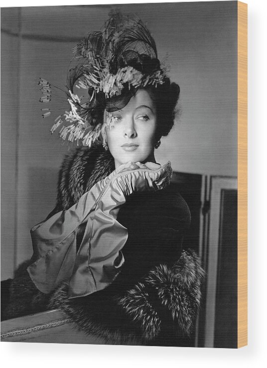Actress Wood Print featuring the photograph Actress Myrna Loy by Horst P. Horst