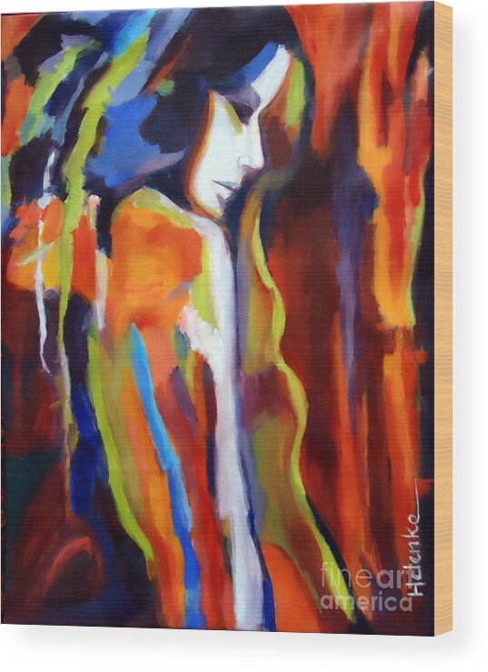 Nude Figures Wood Print featuring the painting Animus by Helena Wierzbicki