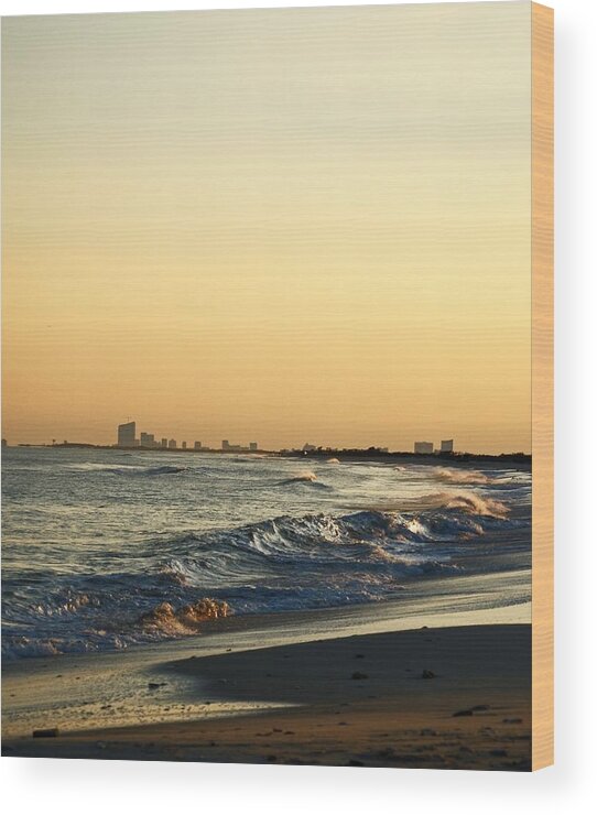 Atlantic City Wood Print featuring the photograph Atlantic City Skyline by Elsa Santoro