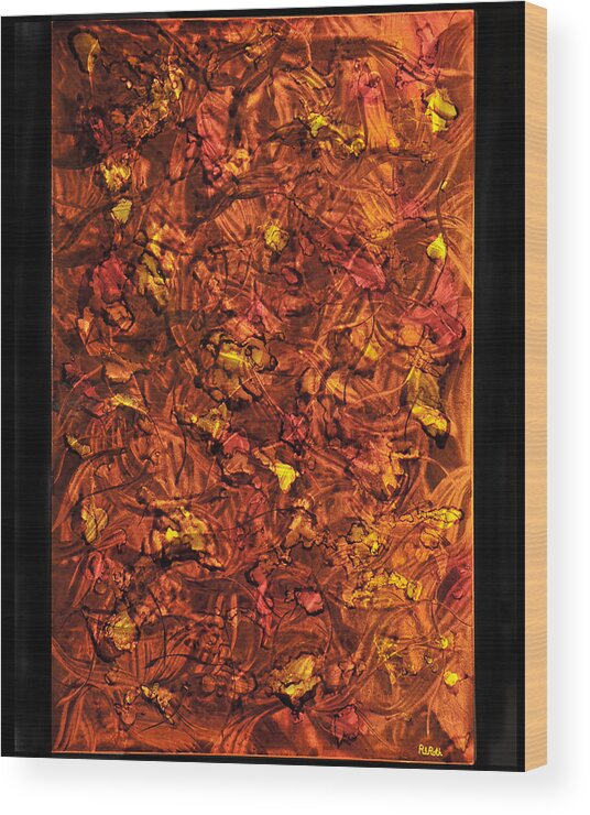 Aluminum Wood Print featuring the painting Autumn Leaves by Rick Roth