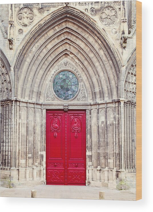 Bayeux Cathedral Wood Print featuring the photograph Bayeux Cathedral - France by Melanie Alexandra Price