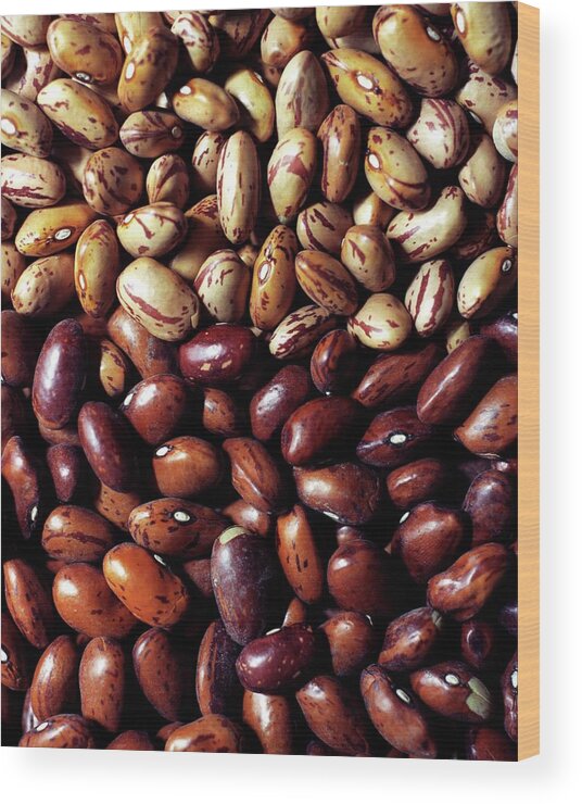 Fruits Wood Print featuring the photograph Borlotti Beans by Romulo Yanes