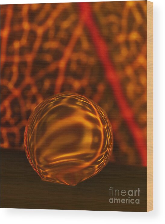 Raindrop Wood Print featuring the photograph C Ribet Orbscape 1071CC by C Ribet