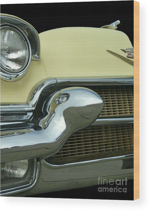 Caddy Wood Print featuring the photograph Caddy Classic yellow-1 by Cheryl Del Toro