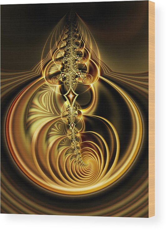 Vic Eberly Wood Print featuring the digital art Chakra by Vic Eberly