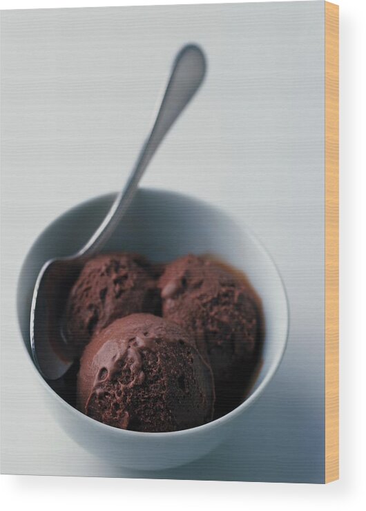 Dairy Wood Print featuring the photograph Chocolate Gelato by Romulo Yanes