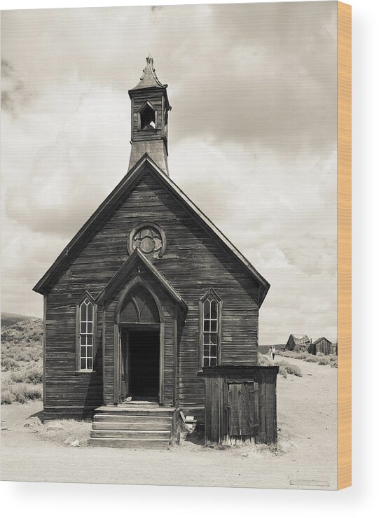 Church Wood Print featuring the photograph Church at Bodie by Jim Snyder