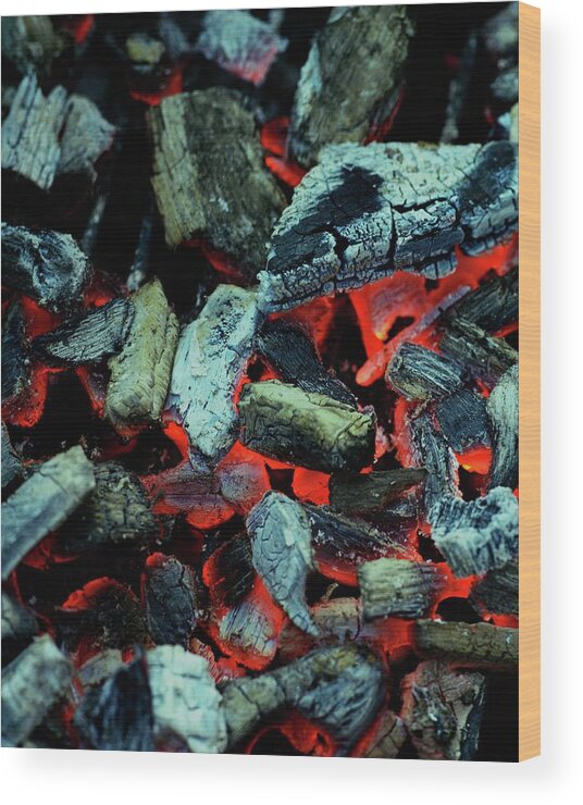 Home Wood Print featuring the photograph Close-up View Of Charcoal by Romulo Yanes