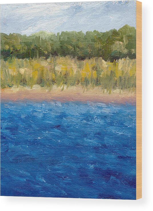 Lake Wood Print featuring the painting Coastal Dunes 2.0 by Michelle Calkins