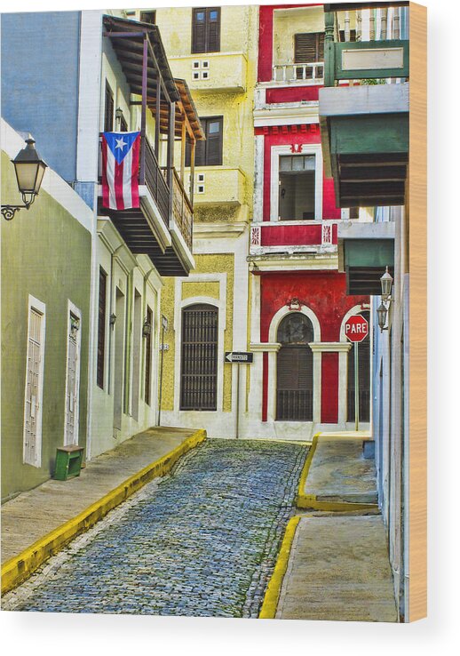 San Juan Wood Print featuring the photograph Colors of Old San Juan Puerto Rico by Carter Jones
