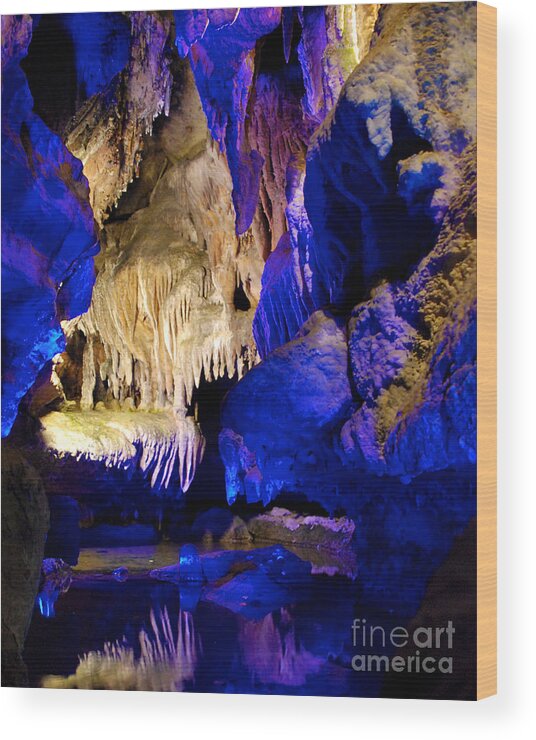 Ruby Falls Wood Print featuring the photograph Colors of the Pool by Mark Dodd