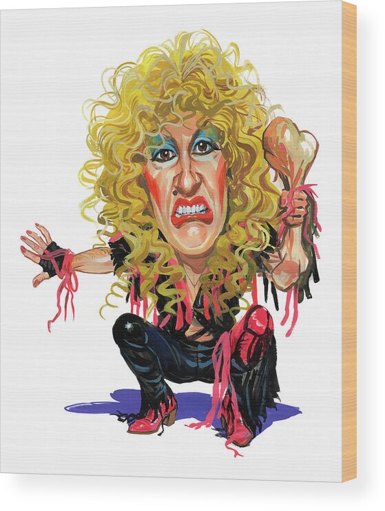 Dee Snider Wood Print featuring the painting Dee Snider by Art 
